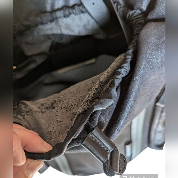 Cote et Ciel Saar black waxed canvas backpack tote main image 5